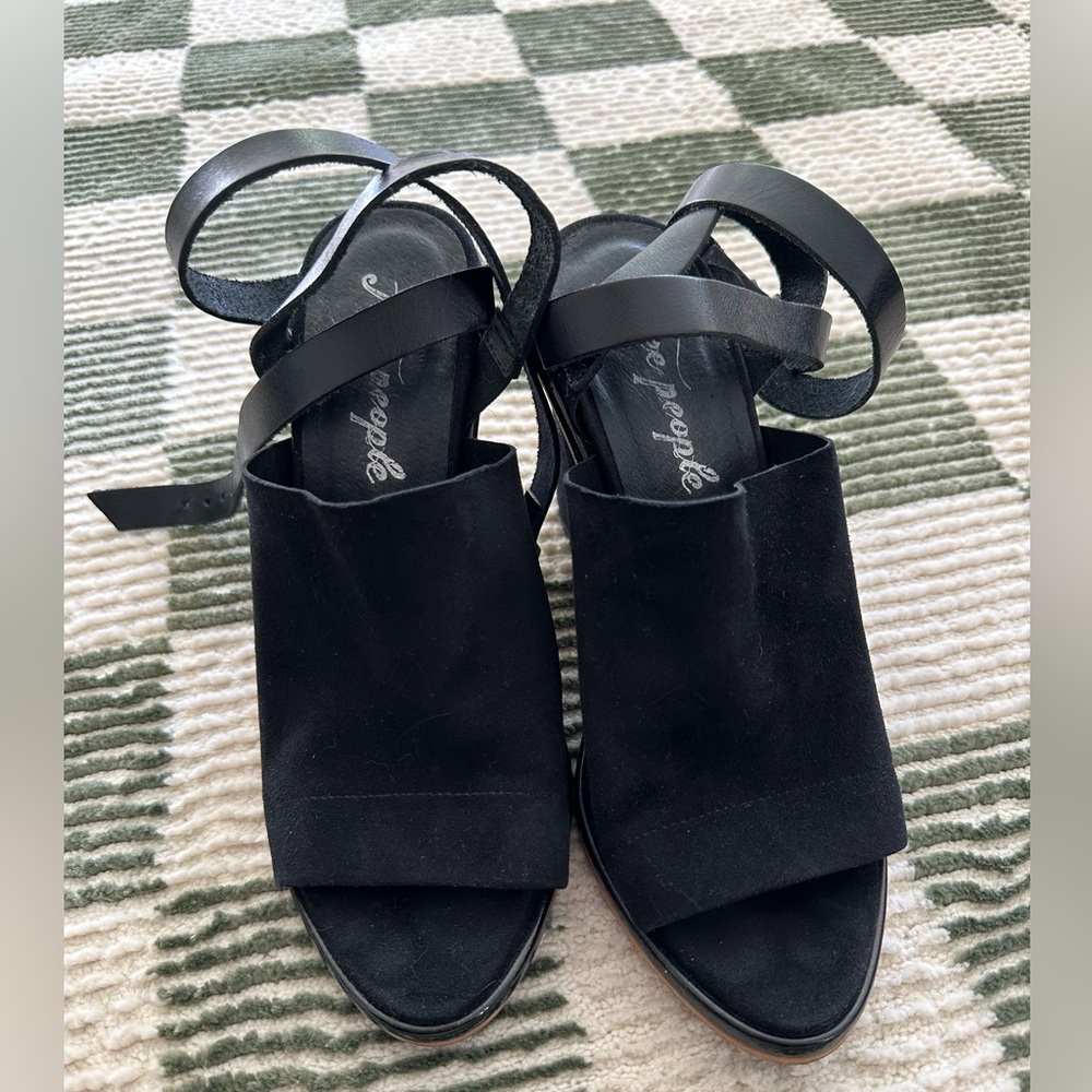 Free People Black Heels
